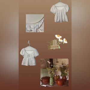 Kiriois Cropped White Blouse